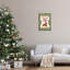 Cerf d'hiver festif dans un cadre flottant écharpe, design par Hannah Moren-1036183508-1036183535