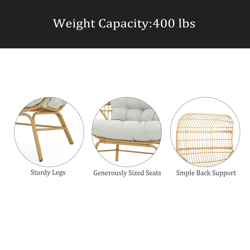 Outdoor Wicker Loveseat