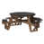 Black Top/Antique Mahogany Base