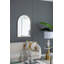 Miroir d'appoint arqué 24 "x 36" avec cadre en métal doré pour salle de bain