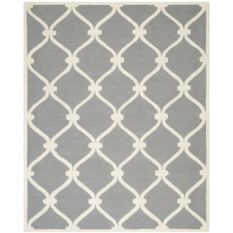 Cannen Hand Tufted Wool Geometric Rug, Rectangle 8' x 10'