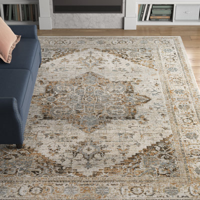 Tapis oriental brun / bleu Hoeft
