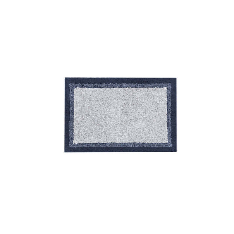 Cotton Tufted Bath Rug, 30" L x 20" W, Navy