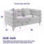 Canapé modulaire surdimensionné confortable à 2 places pour différentes pièces, élégant et pratique-40354406