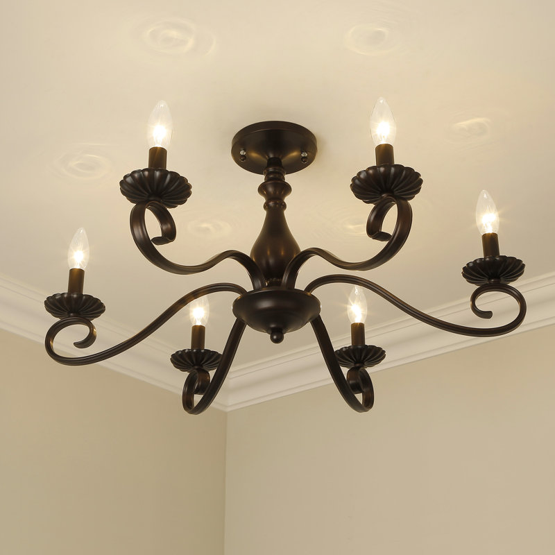 Plafonnier semi-encastré 6 lumières 26,63 po Arellys