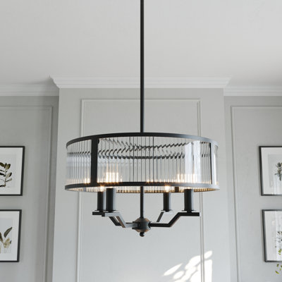 Lustre tambour de salle à manger à 4 lumières à intensité variable Weston 