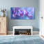 Plantes et fleurs, orchidées mauves, fond bleu doux-1704621767