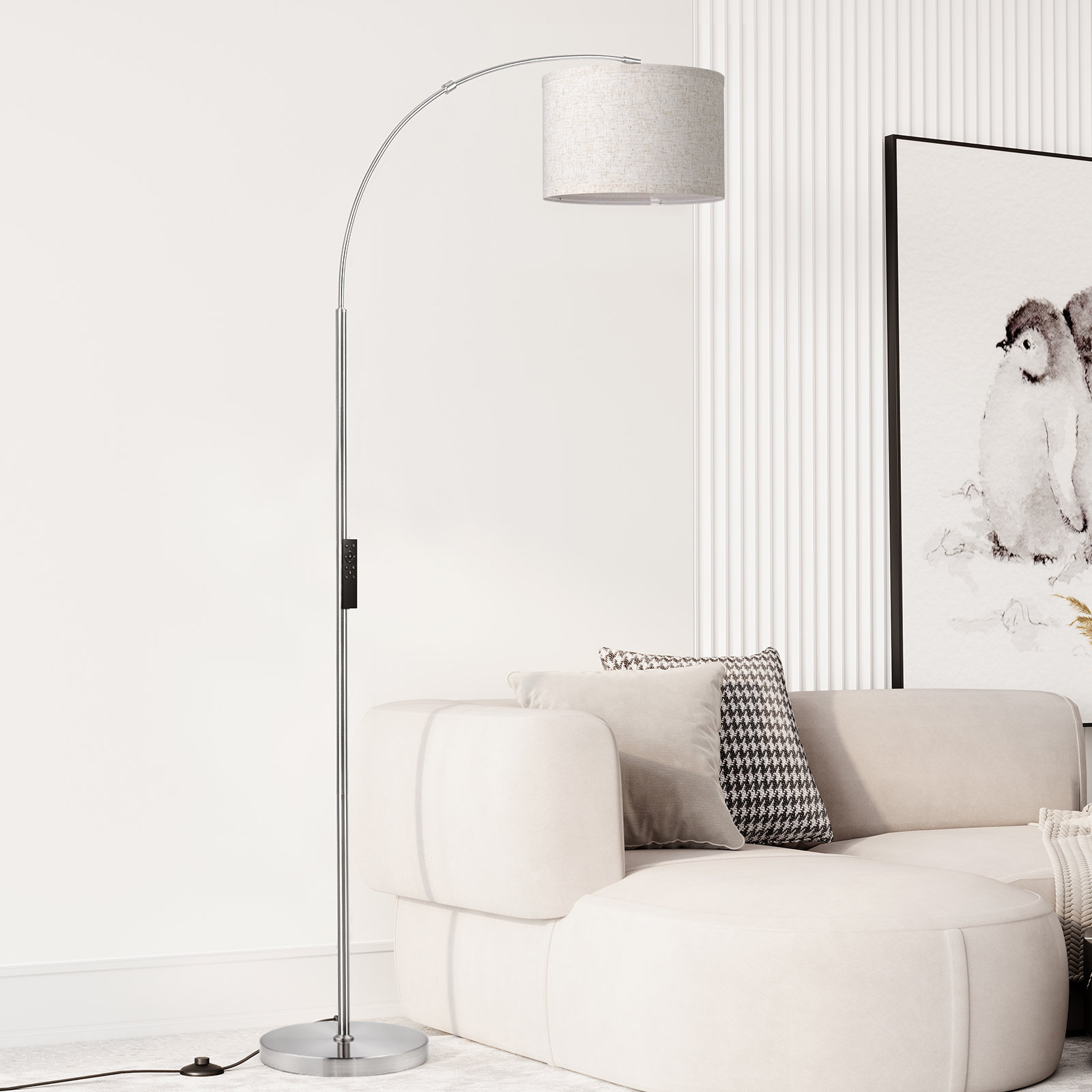 Ebern Designs Merick 75" Arched Floor Lamp | Wayfair