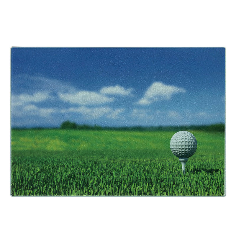 Planche à découper en verre trempé Ambesonne Golf