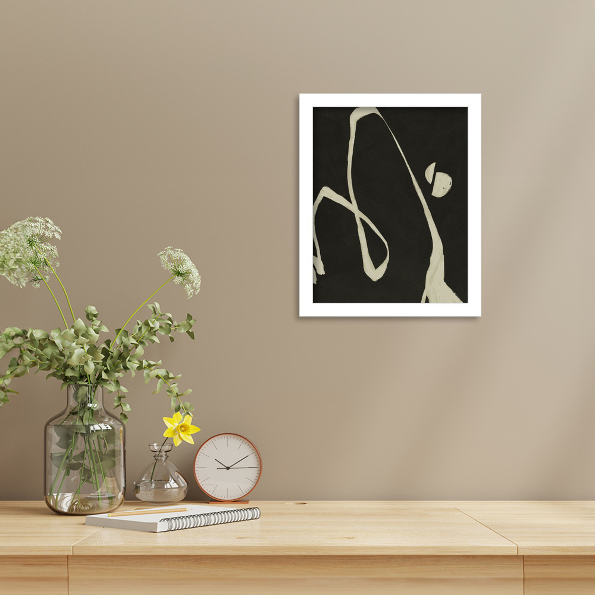 Neutral Spring II by Jacob Green, 13" H x 11" W x 1" D, White