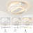 20" Led Bladeless Ceiling Fan Light With Remote Control – Modern Flush Mount Ceiling Lamp With Air Circulation & Adjustable Brightness For Living Room, Dining Room, Or Bedroom, Silent/6-Speed/Dc Motor