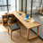 Modern Versatile Solid Wood Desks with a Bookshelf-1571981400