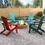 Chaise Adirondack pliante en PEHD avec porte-gobelet résistant aux intempéries-863689363