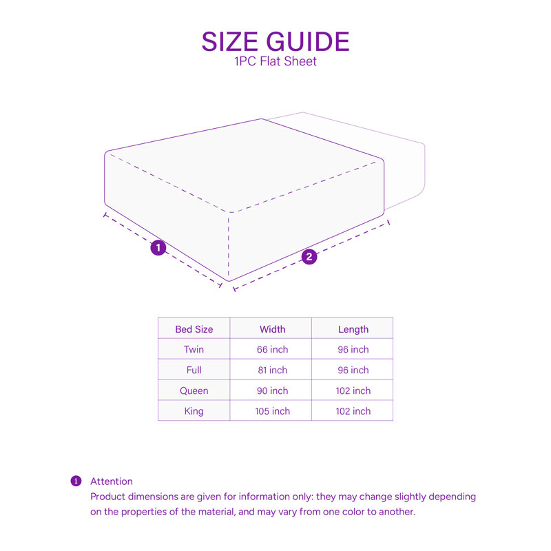 Drap simple en microfibre douce Wayfair Basics® 1800 Series, Drap plat grand, Crème