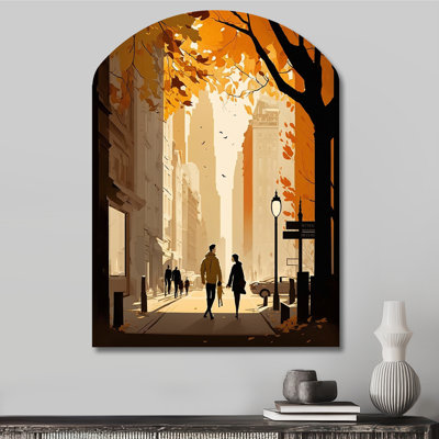 «New York Love In Autumn», art mural asymétrique en forme d'arche de la ville de New York