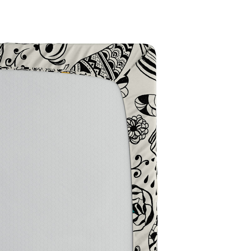 Microfiber Floral Fitted Sheet, Full Fitted Sheet