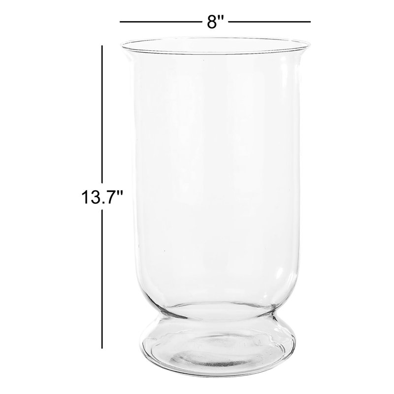 13.7'' H Glass Tabletop Hurricane