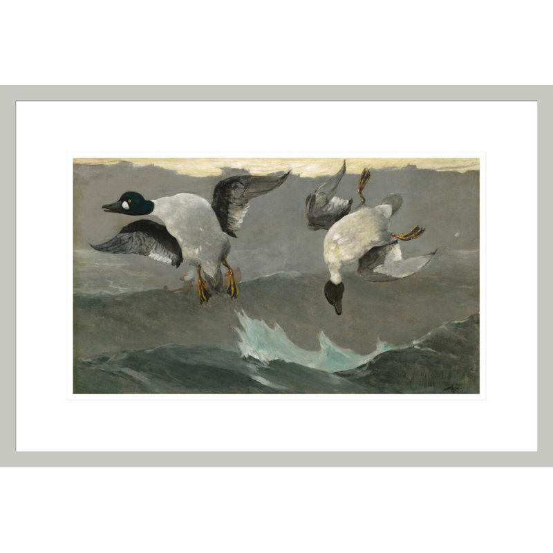 Droite et gauche par Winslow Homer - Impression sur toile encadrée, 15.03" H x 21.75" W