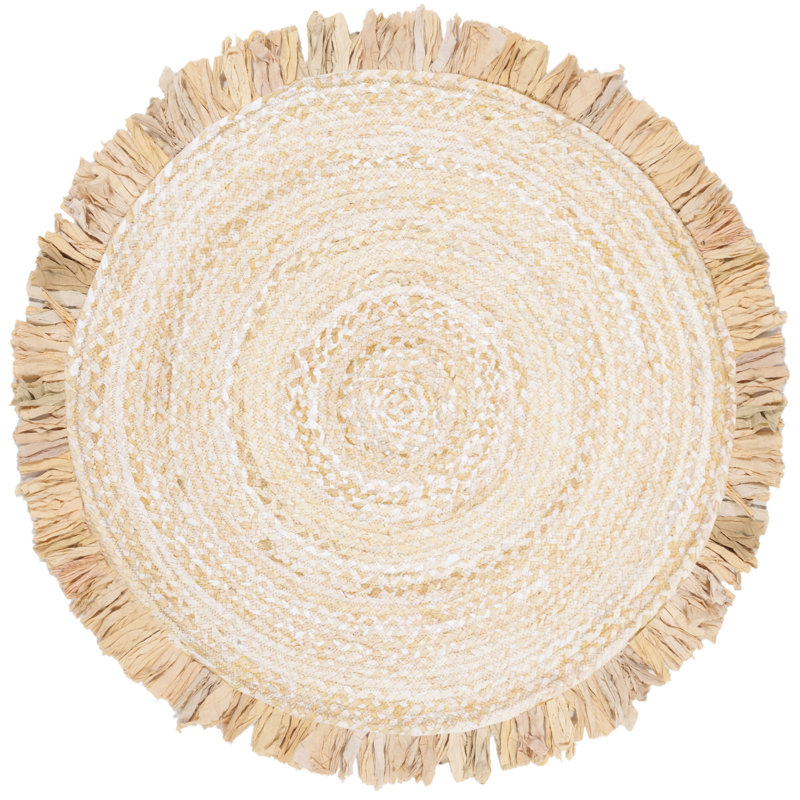 Holbeach Hand Woven Cotton Rug, Round 4'