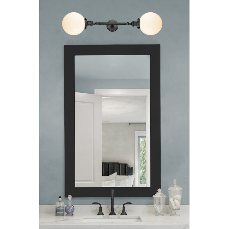 Clementina 2 - Light Dimmable Vanity Light, 60 Watt Vintage Incandescent Bulb, Matte White Cased, Matte Black