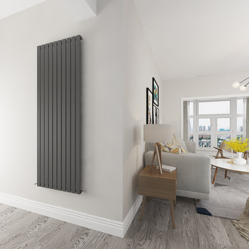 Pamella Vertical Designer Radiator, Grey