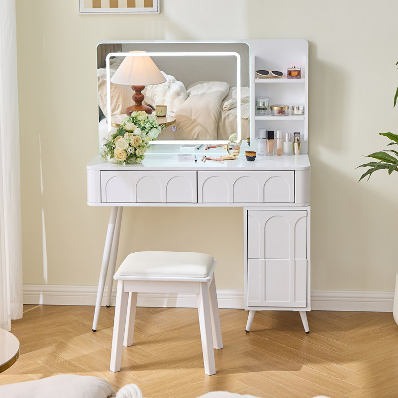 Meuble-lavabo moderne avec lumières DEL et miroir