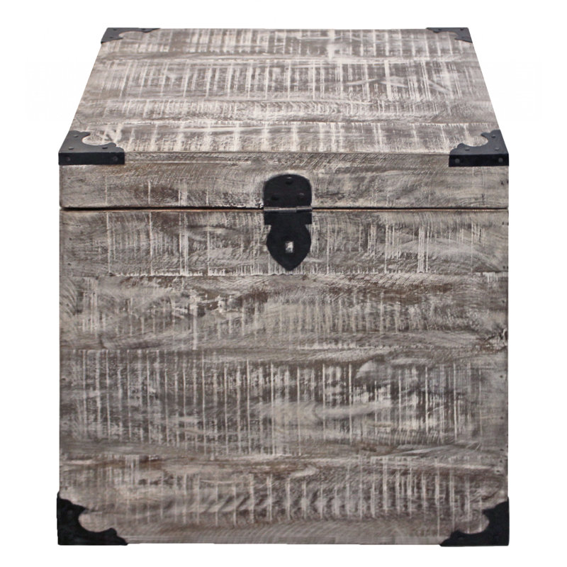 20" Gray Solid Wood Square End Table