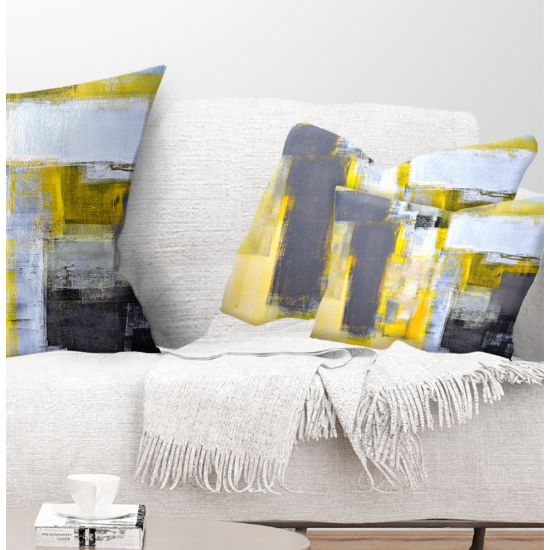  Coussin abstrait flou abstrait, Rectangulaire, 12 po x 20 po