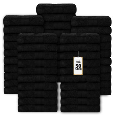 100% Cotton 600 GSM Washcloths 12 X 12 Inch Soft Absorbent, Quick Drying