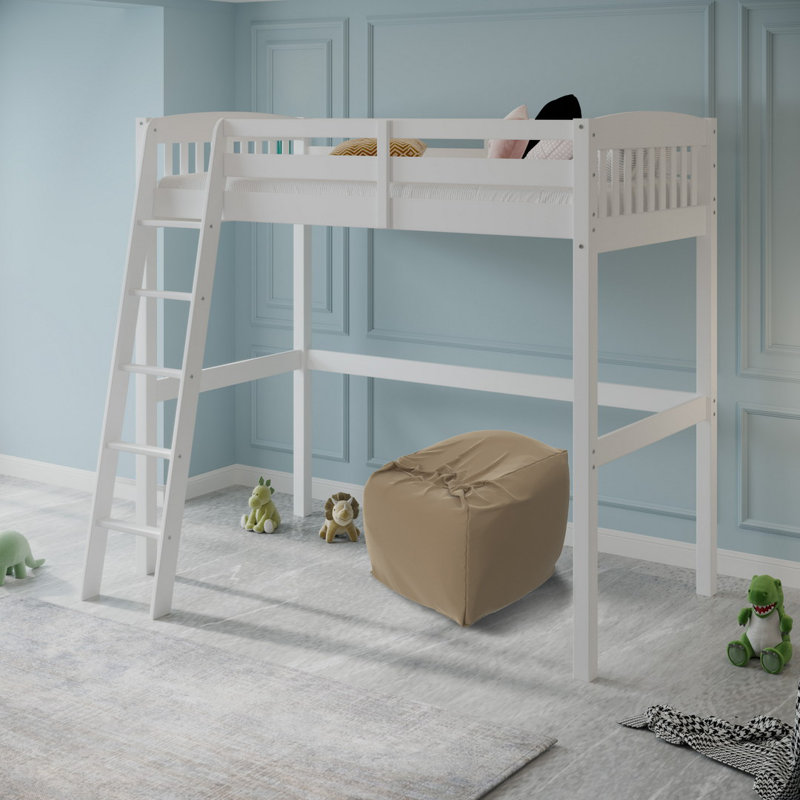 Lit mezzanine simple Jahliah Kids, Blanc