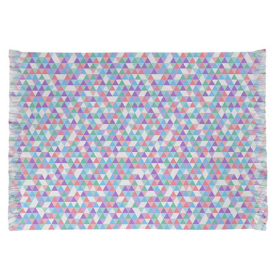 Triangle mauve/vert/rouge Tapis décoratif
