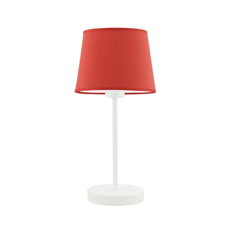 Arsens Metal Table Lamp, Red, White
