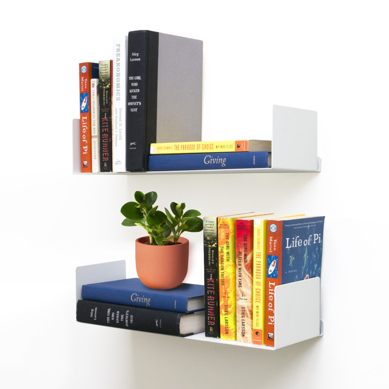 Metal Floating Shelf, White