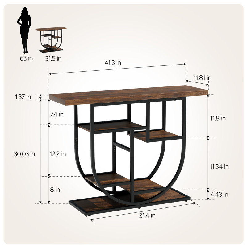 41.3"H Farmhouse Console Table For Entryway