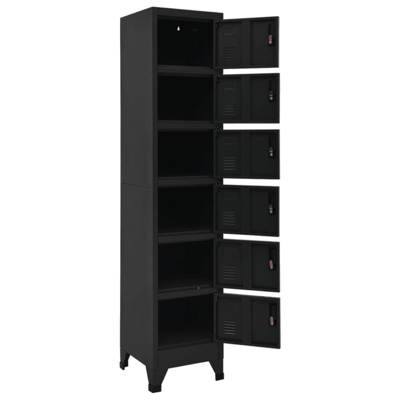 Armoire vestiaire en acier, 2, Noir