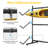 Launda 3-Level Freestanding Adjustable Kayak Rack With Padded Arms And Lockable Wheels