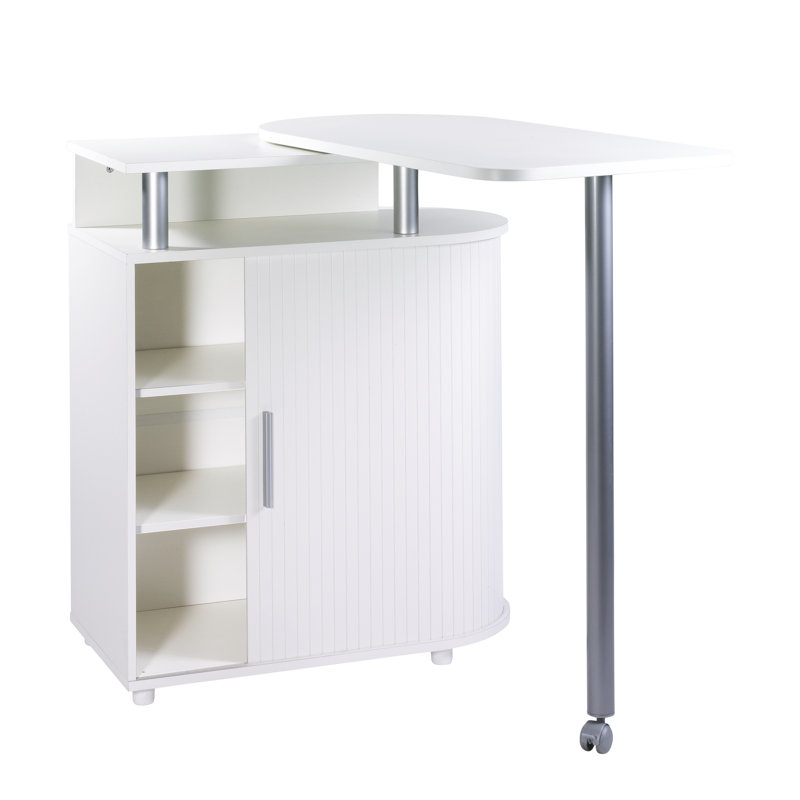 Asylbek Wood Kitchen Island, White