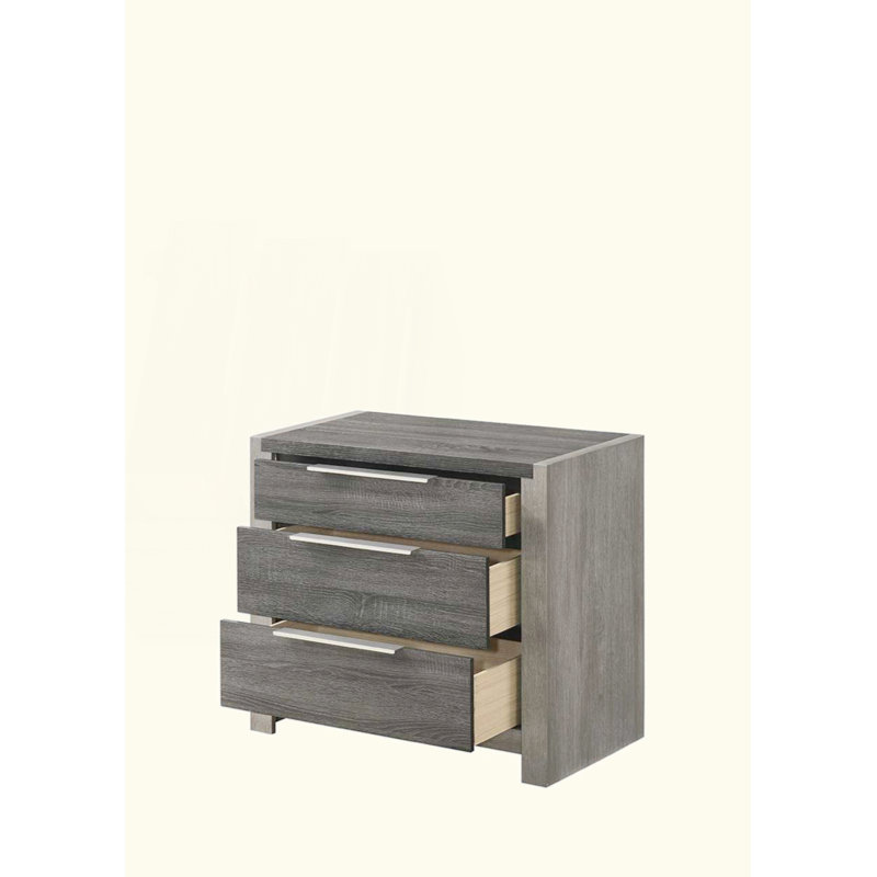 Table de chevet sophistiquée avec rembourrage moelleux et tiroirs spacieux pour la chambre à coucher