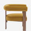 Chaise d'appoint moderne rembourrée avec accoudoirs ronds-125576066