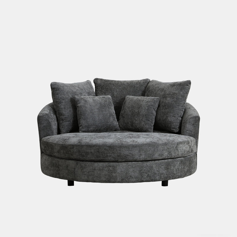 Chaise longue d'intérieur surdimensionnée à housse, Gris anthracite
