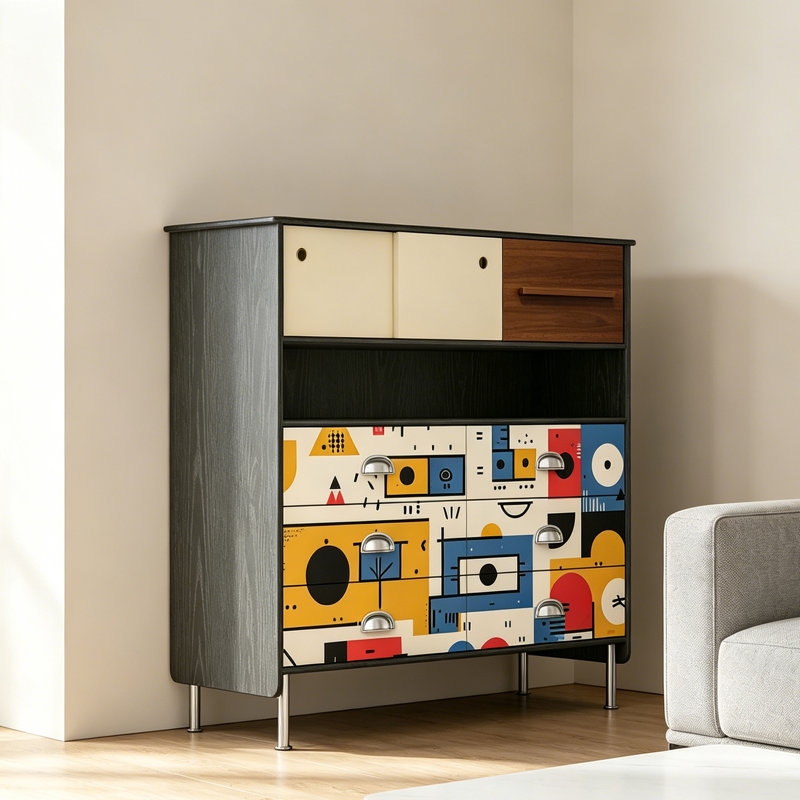 Modern Retro Simple Style Accent Cabinet