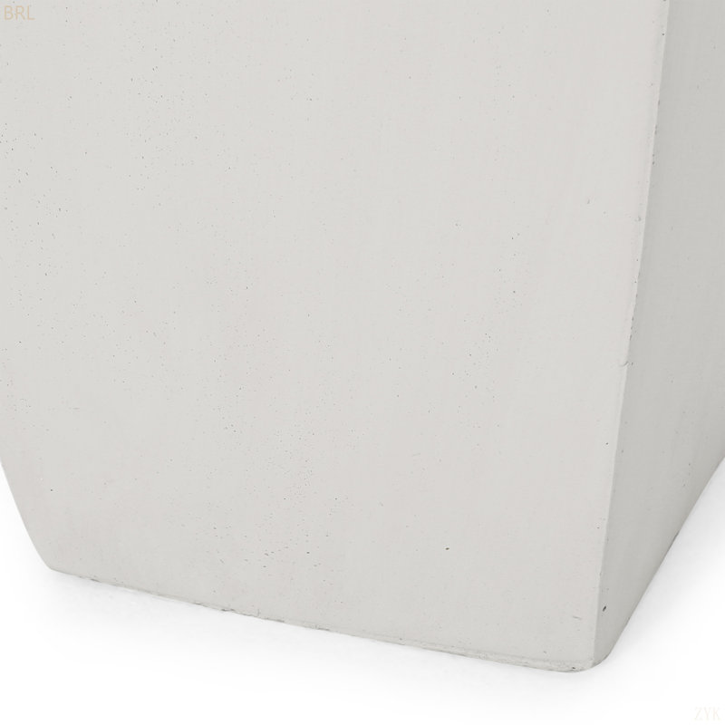 Petit pot à fleurs 13 po MGO, Blanc mat