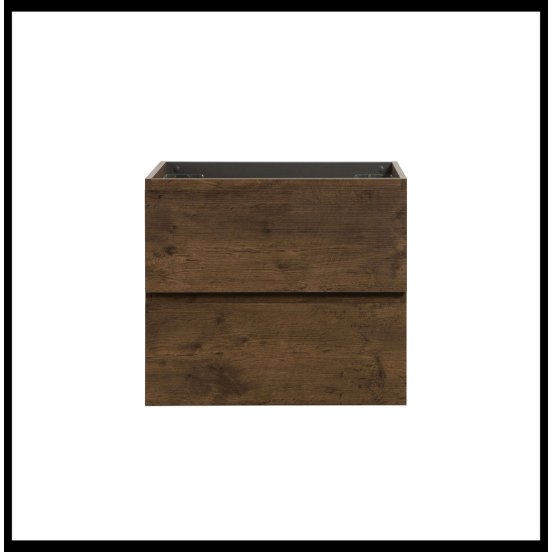 Base de meuble-lavabo Saha seulement, Noyer, H 20,5 po x l 23,8 po x P 17,9 po