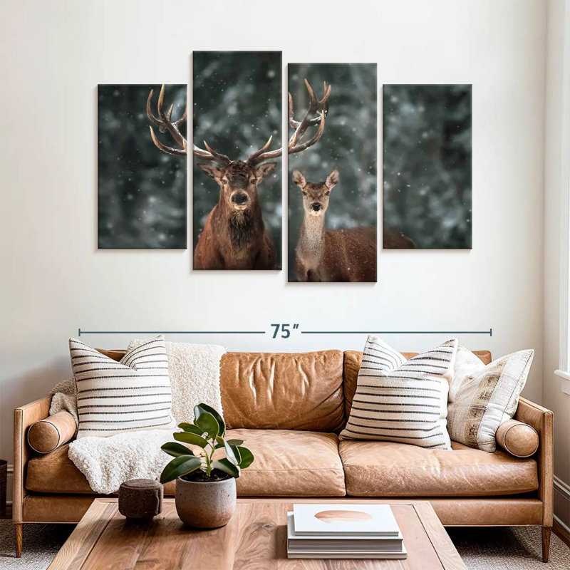 Deer Couple, 42" H x 68" W