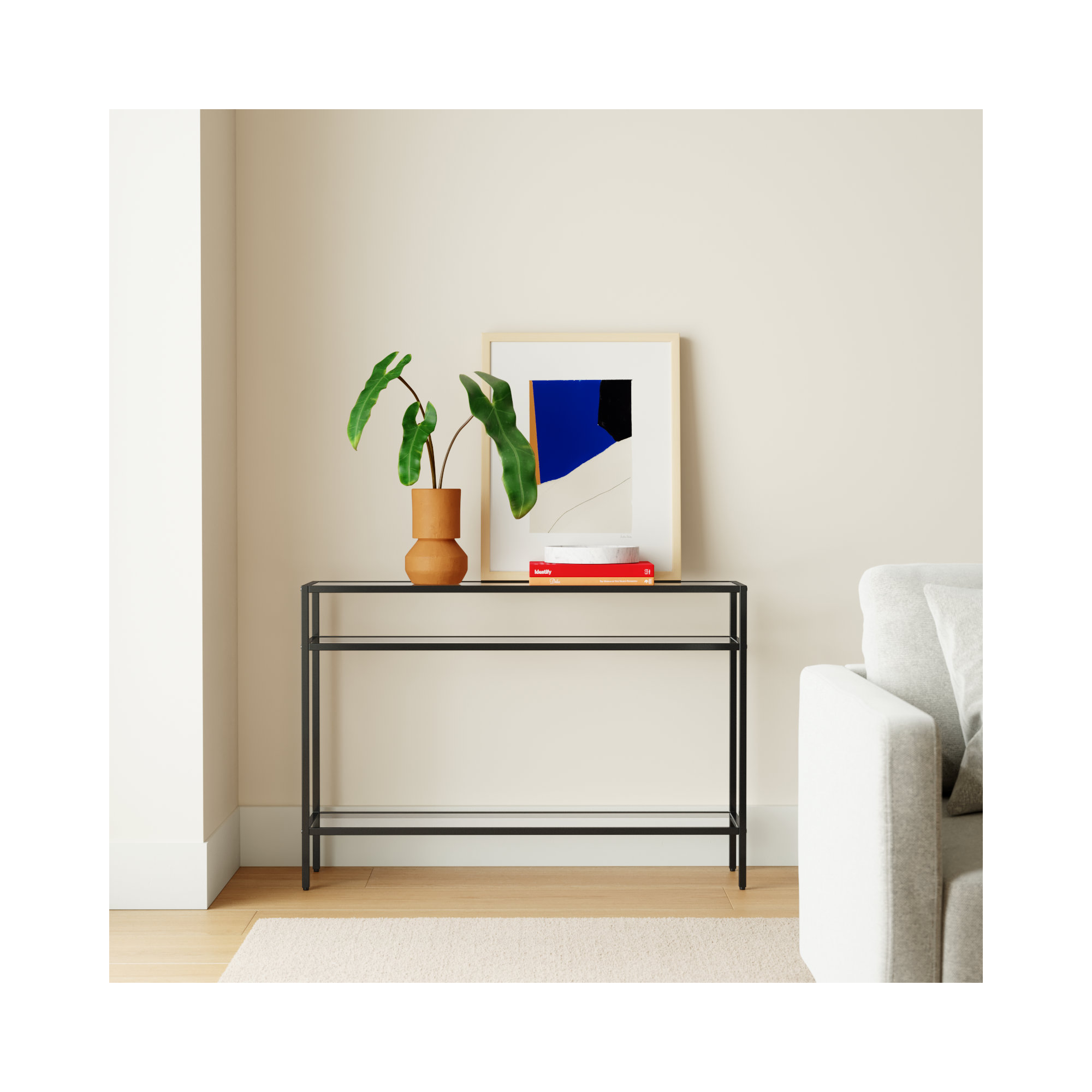 Marissa 42'' Console Table, Blackened Bronze