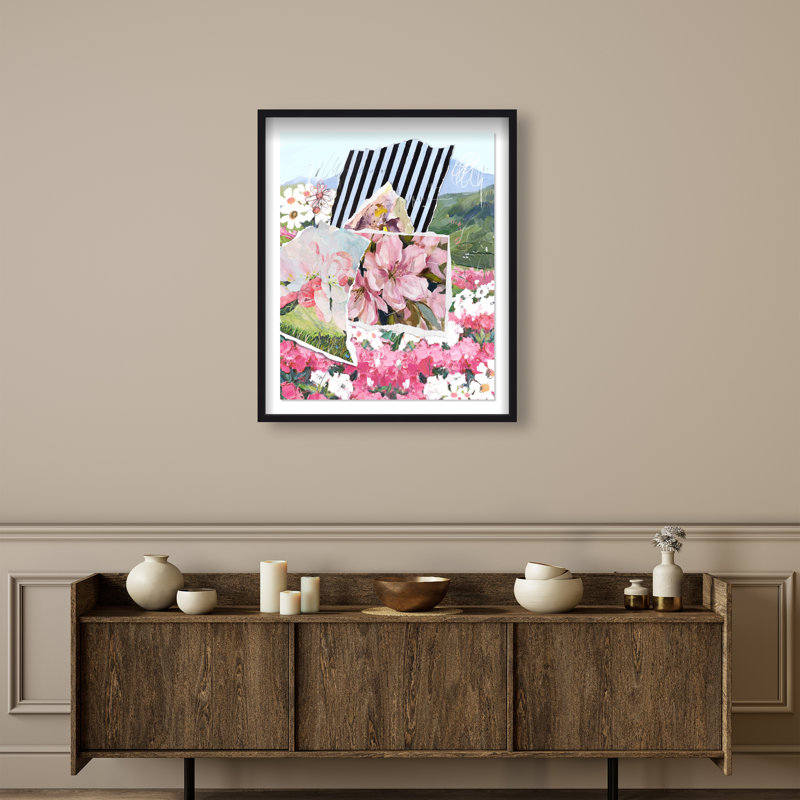 Let it All Bloom Shadowbox Floral & Botanical Print by Oliver Gal, Black Frame, 16 x 20, 31.5"H x 37.5"W, Black Shadowbox