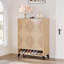 Armoire à chaussures 31,49 po à 6 niveaux en bois naturel avec portes, unité de rangement de vestibule réglable pour le salon et le vestibule