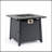 28-Inch Iron Square Propane Fire Pit Table