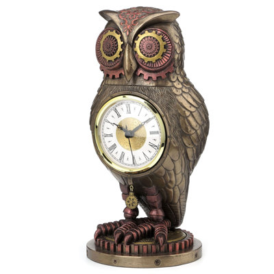Horloge décorative multicolore en résine de polyuréthane de 10,58 cm