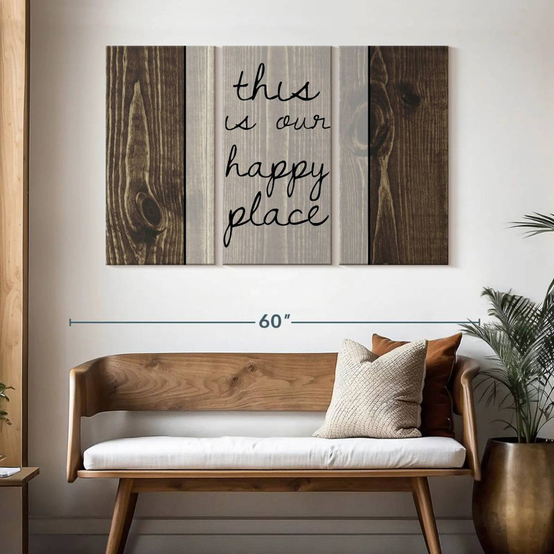 Plaque murale Our Happy Place, H 32 po x l 50 po